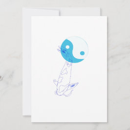 Minimalistische Koi Fish Design Grußkarte Feiertagskarte