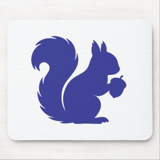 Minimalistische königsblaue Eichhörnchen-Silhouett Mousepad