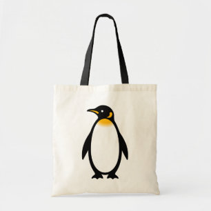 Minimalistische Königspinguin-Illustration Tragetasche