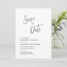 Minimalistische Konstruktion Save the Date Karte