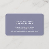 Minimalistische Kontaktkarte | Modernes Blau Telefonnummerkarte (Vorderseite)