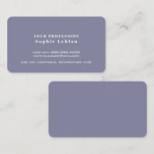 Minimalistische Kontaktkarte | Modernes Blau Telefonnummerkarte (Vorne/Hinten)