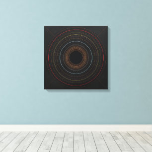 Minimalistische konzentrische Kreisel Geometrie Ar Leinwanddruck