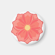 Minimalistische korallenrosa Blüten-Grafik