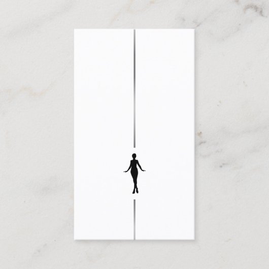 Minimalistische Körperbildhauerei Silhouette Visitenkarte (Vorderseite)