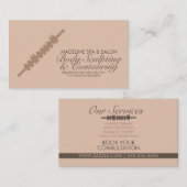 Minimalistische Körperkonturierung Körpermassage  Visitenkarte (Vorne/Hinten)