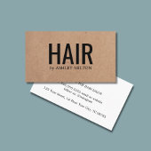 Minimalistische Kraft Black Bold Hair Salon Visitenkarte