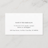 Minimalistische Kraft Black Bold Hair Salon Visitenkarte (Rückseite)