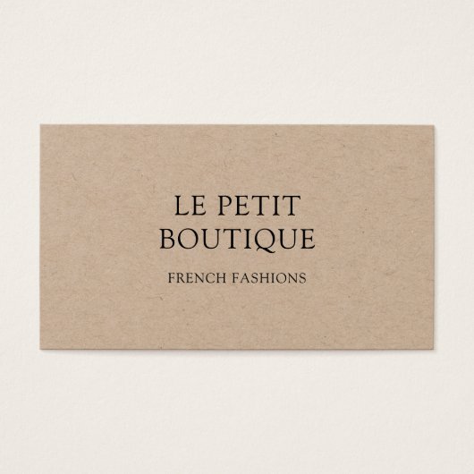 Minimalistische Kraft Card QR Code Business Card (Vorderseite)