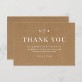 Minimalistische Kraft Dankeschön-Karte Dankeskarte (Vorne/Hinten)