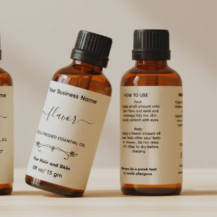 Minimalistische Kraft Essential Oil Flasche