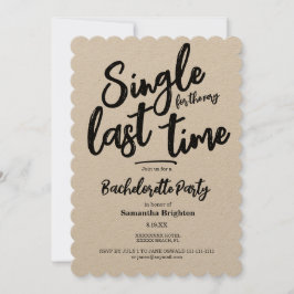 Minimalistische Kraft Junggeselinnen-Abschied Einl Einladung