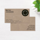 Minimalistische Kraft mit Logo und QR-Code-Visiten (Schreibtisch)