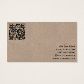 Minimalistische Kraft mit Logo und QR-Code-Visiten (Rückseite)