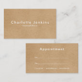 Minimalistische Kraft Moderne Terminierungskarte Visitenkarte (Vorne/Hinten)