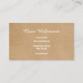 Minimalistische Kraft Modernes Beruflich Visitenkarte (Rückseite)