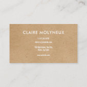 Minimalistische Kraft Modernes Beruflich Visitenkarte (Rückseite)