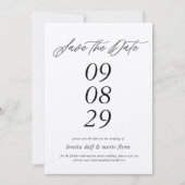 Minimalistische Kraft-Papier Save the Date Einladu Einladung (Vorderseite)