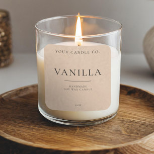 Minimalistische Kraft-Personalisiert-Kerze Quadratischer Aufkleber