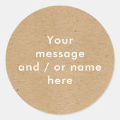 Minimalistische Kraft Personalisiert Runder Aufkleber (Vorderseite)