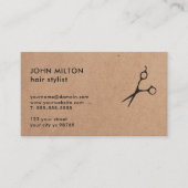 Minimalistische Kraft-Scheren-Haarstil Visitenkarte (Vorderseite)