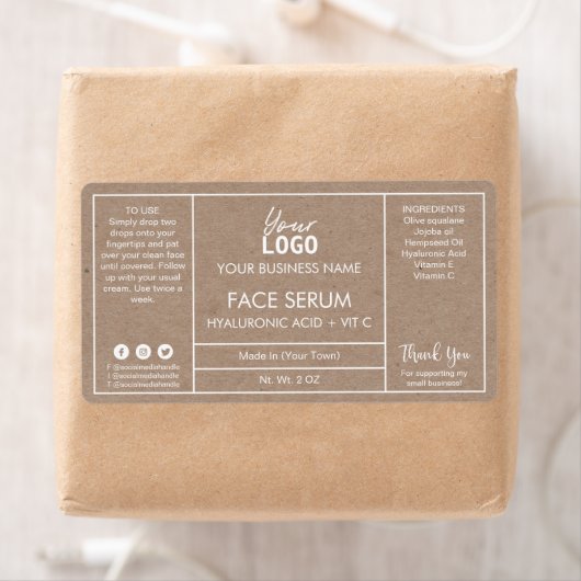 Minimalistische Kraft-Serumetiketten (Insitu)