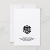 Minimalistische Kraft Signature Script Order Viele Dankeskarte (Rückseite)