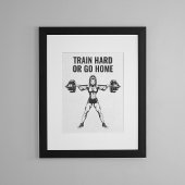 Minimalistische Krafttraining Motivierend Poster