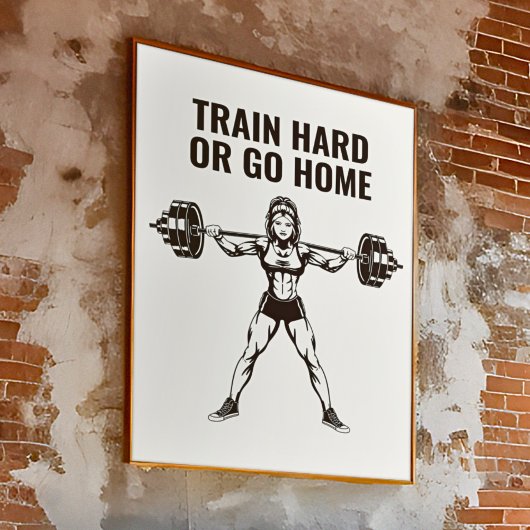 Minimalistische Krafttraining Motivierend Poster