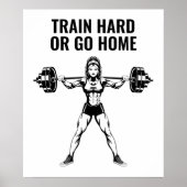 Minimalistische Krafttraining Motivierend Poster (Vorne)