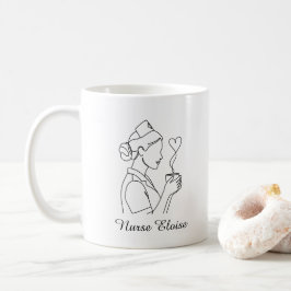 Minimalistische Krankenpfleger-Kaffeetasse mit ind Kaffeetasse