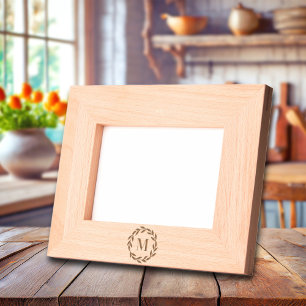 Minimalistische Krautfett-Monogramm Geätzte Rahmen