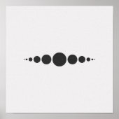 Minimalistische Kreise Schwarzweiß-Poster Poster (Vorne)