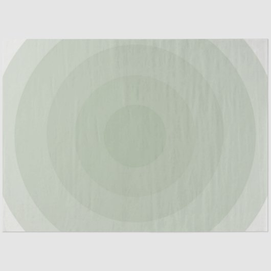 Minimalistische Kreislinie der Sage Green Seidenpapier (Vorderseite)