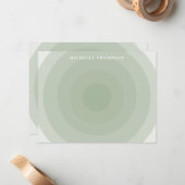 Minimalistische Kreislinie der Seite Mitteilungskarte (Vorderseite/Rückseite Beispiel)