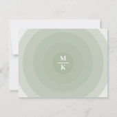 Minimalistische Kreislinie der Seite Mitteilungskarte (Rückseite)