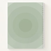 Minimalistische Kreislinie der Seite Notizblock (Rückseite)
