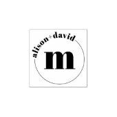 Minimalistische Kreismonogramm und Typografie Gummistempel (Prägung)