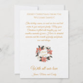 Minimalistische Krippe Weihnachtskarte Friedlich Einladung (Rückseite)