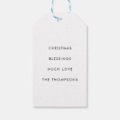 Minimalistische Krippenlandschaft ist alles eine r Geschenkanhänger (Rückseite)