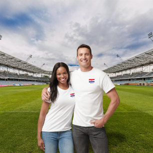 Minimalistische kroatische Flagge mit Text T-Shirt