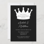 Minimalistische Kronen-Engagement-Partei für Schwa Einladung (Vorderseite)