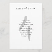 Minimalistische kühne Hochzeit Tischnummer 4 Karte (Vorderseite)