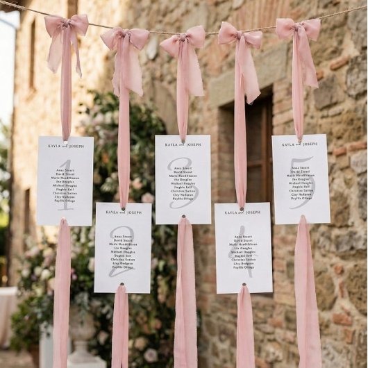 Minimalistische kühne Hochzeit Tischnummer 4 Karte