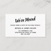 Minimalistische, kühne Typografie "We ve Moved" Ka Visitenkarte (Vorderseite)