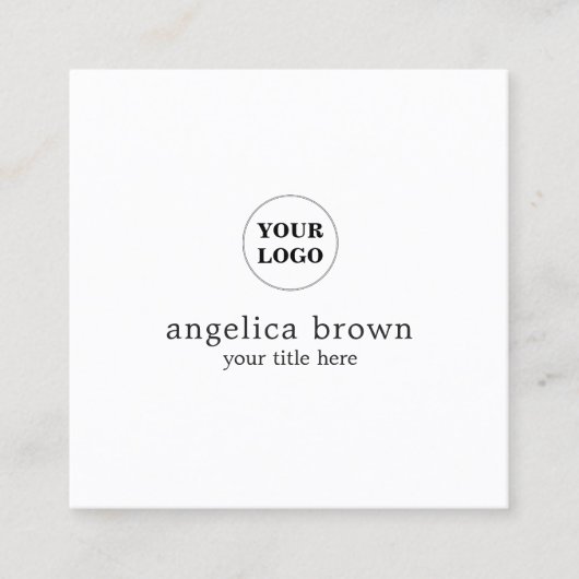 Minimalistische kundengebundene Geschäfts-Karte Quadratische Visitenkarte (Vorderseite)