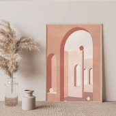 Minimalistische Kunst Abstrakt Terracotta Arch Geo Poster