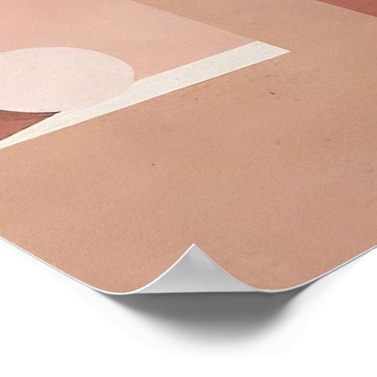 Minimalistische Kunst Abstrakt Terracotta Arch Geo Poster (Ecke)