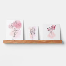 minimalistische Kunst, Blumenmuster, Liniendrawing