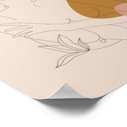 Minimalistische Kunst. Boho. Poster (Ecke)